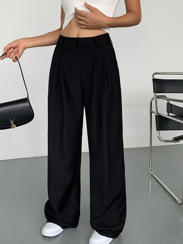 High Waist Straight Pants