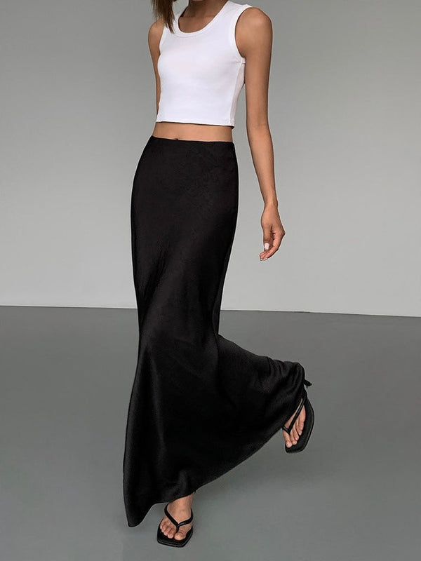 High Waist Fishtail Long Skirt
