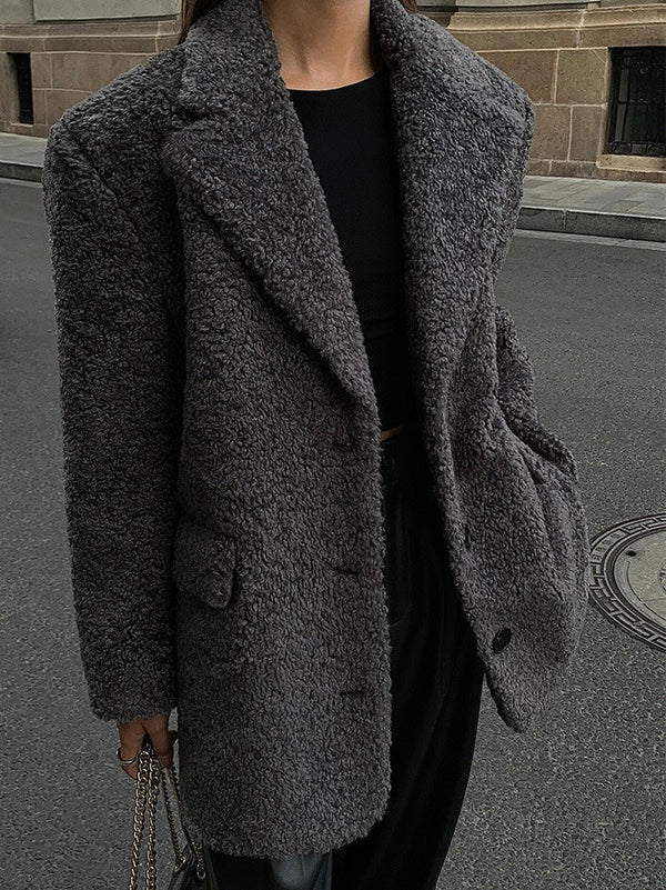 Gray Lazy Fur Jacket