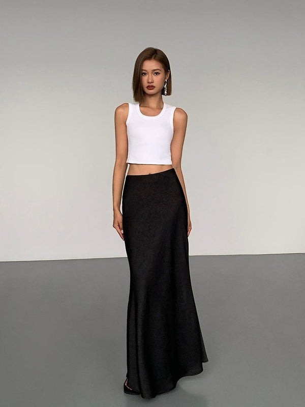 High Waist Fishtail Long Skirt
