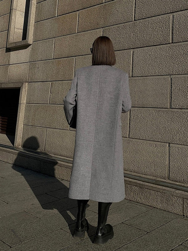 Woolen Mid-length Coat