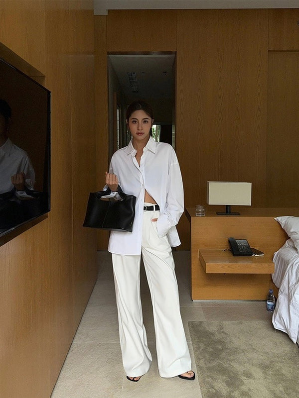 High Waist Straight Pants