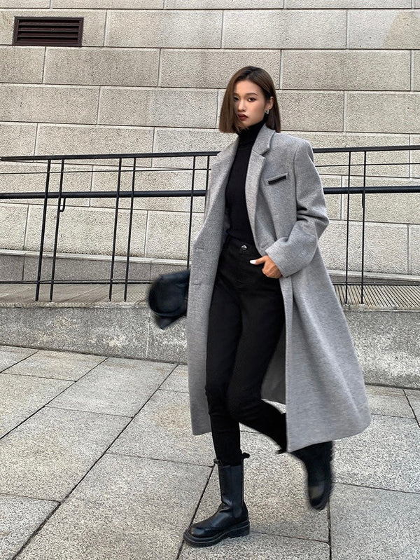 Woolen Mid-length Coat