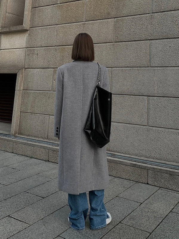 Woolen Mid-length Coat