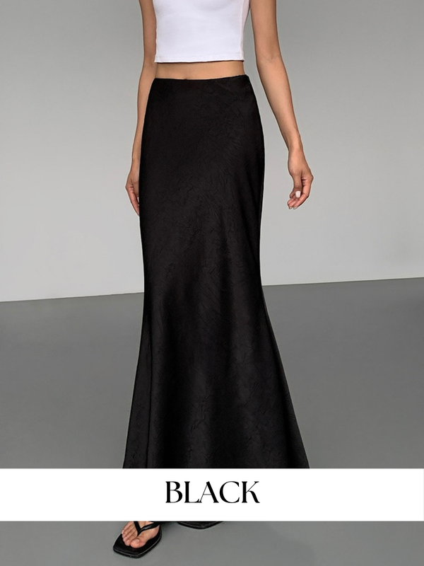 High Waist Fishtail Long Skirt