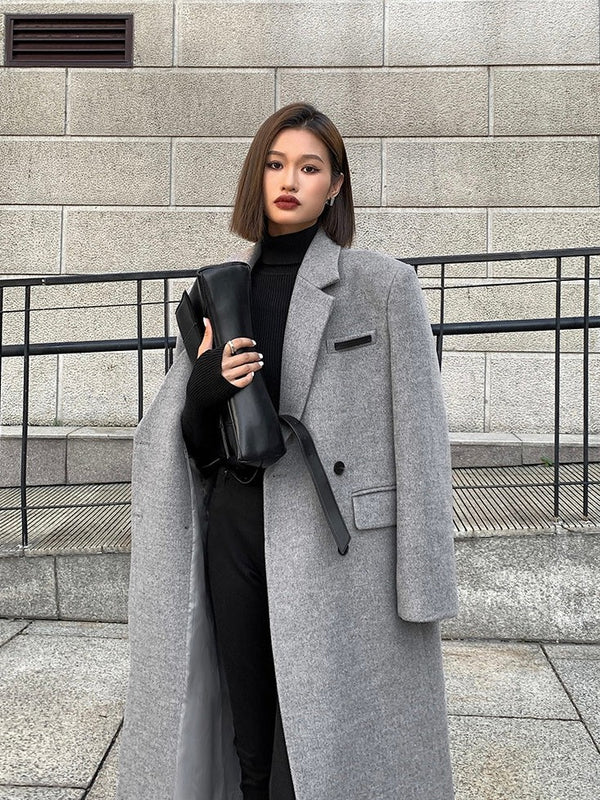 Woolen Mid-length Coat
