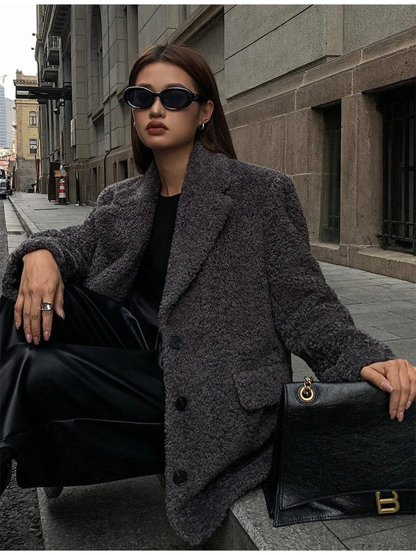 Gray Lazy Fur Jacket