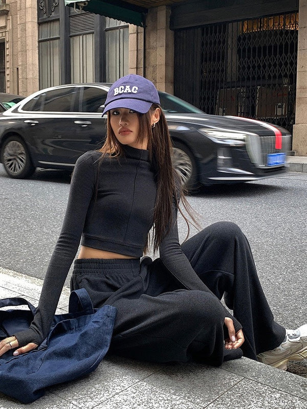 Elastic Wide Leg Sweatpants
