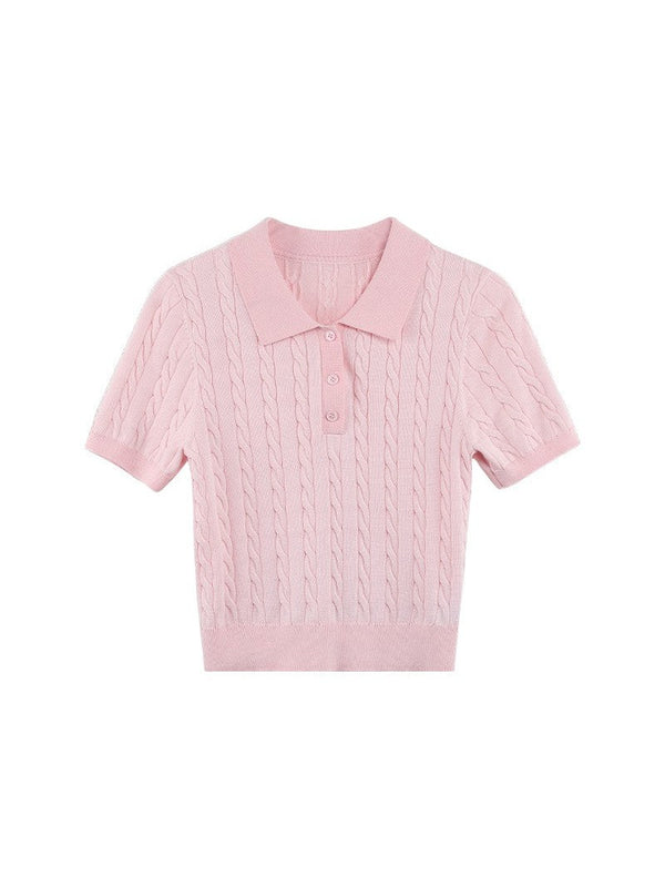 Twisted Knit Polo