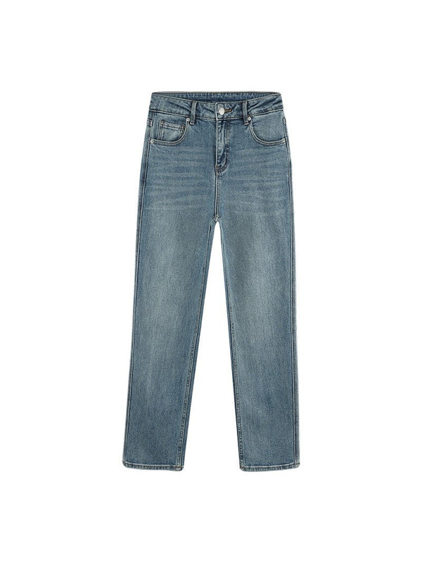 Washed Straight Jeans