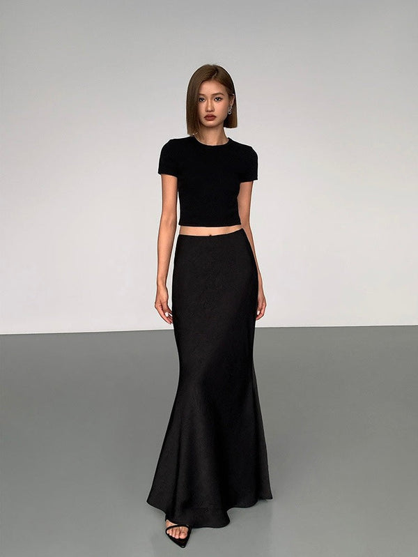 High Waist Fishtail Long Skirt