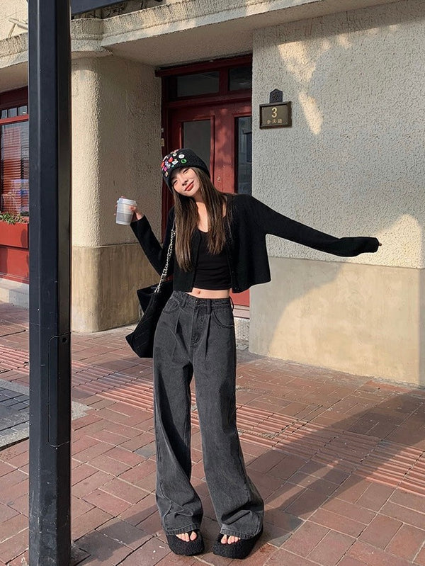 Black Straight Jeans