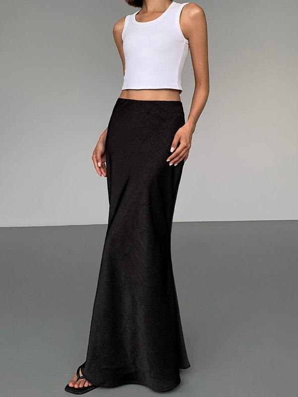 High Waist Fishtail Long Skirt