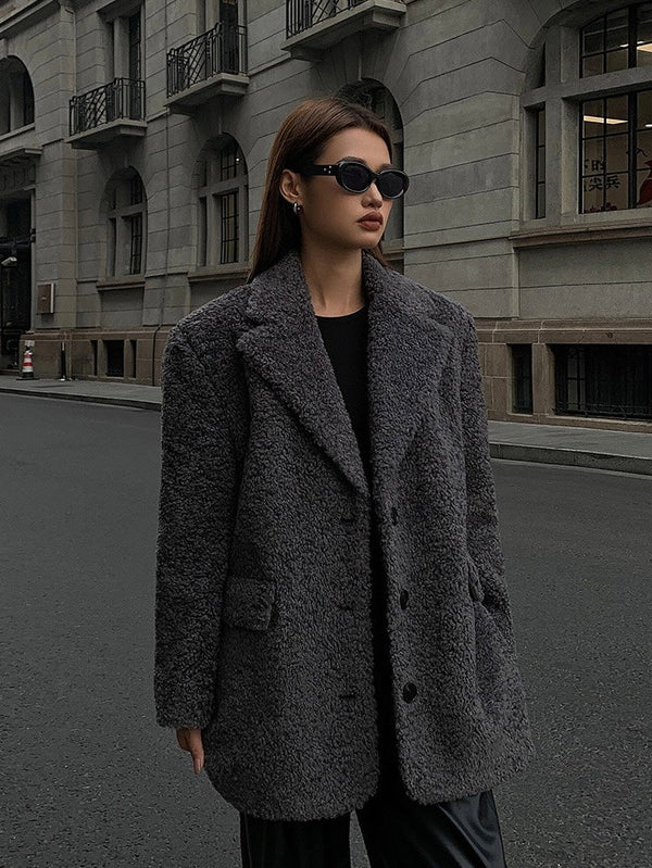 Gray Lazy Fur Jacket