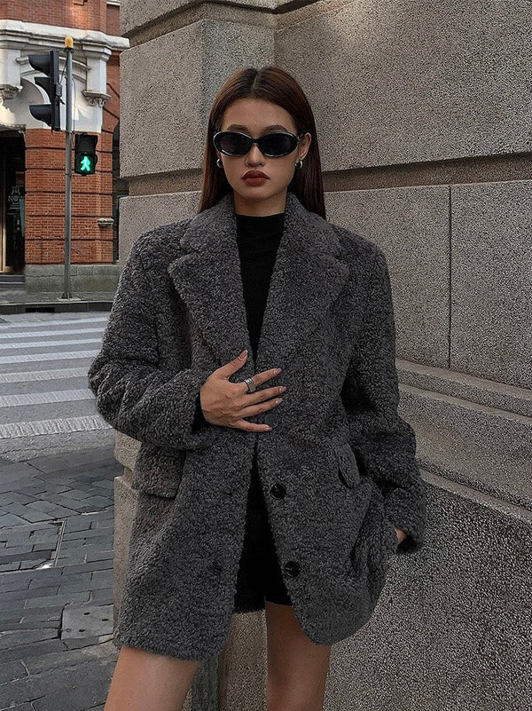 Gray Lazy Fur Jacket