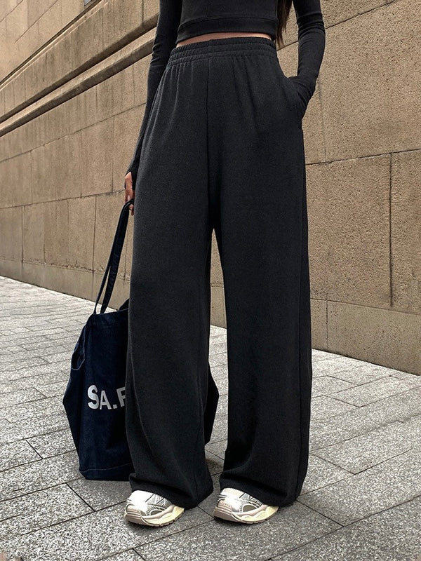 Elastic Wide Leg Sweatpants