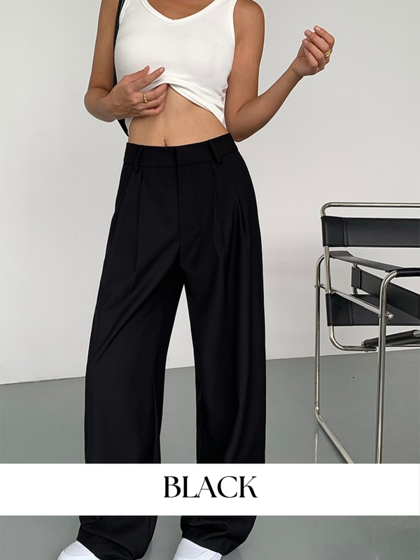 High Waist Straight Pants