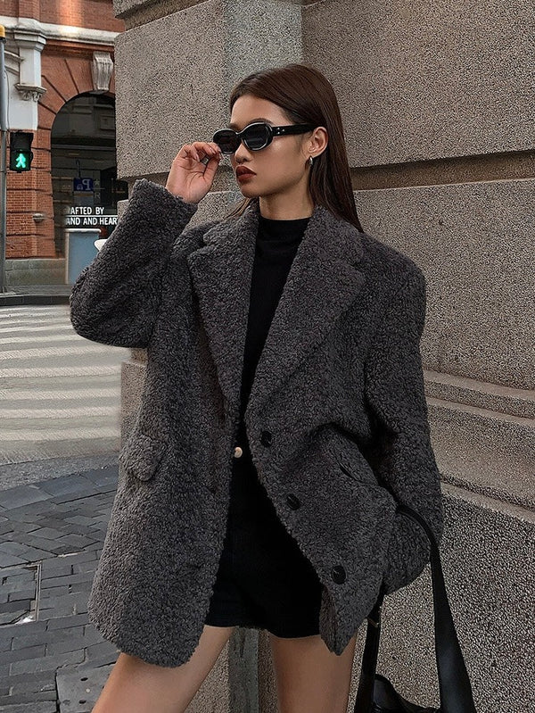 Gray Lazy Fur Jacket