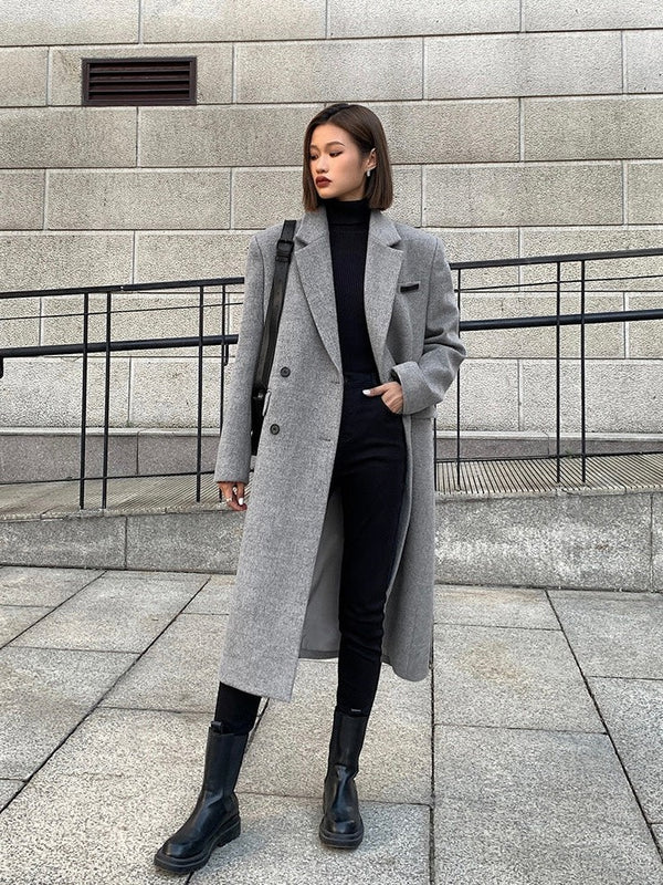 Woolen Mid-length Coat