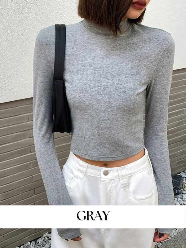 Half-high Collar Slim-fit Knitted Sweater