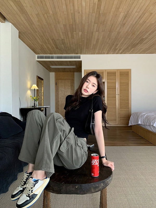 Half Turtleneck Slim T-shirt