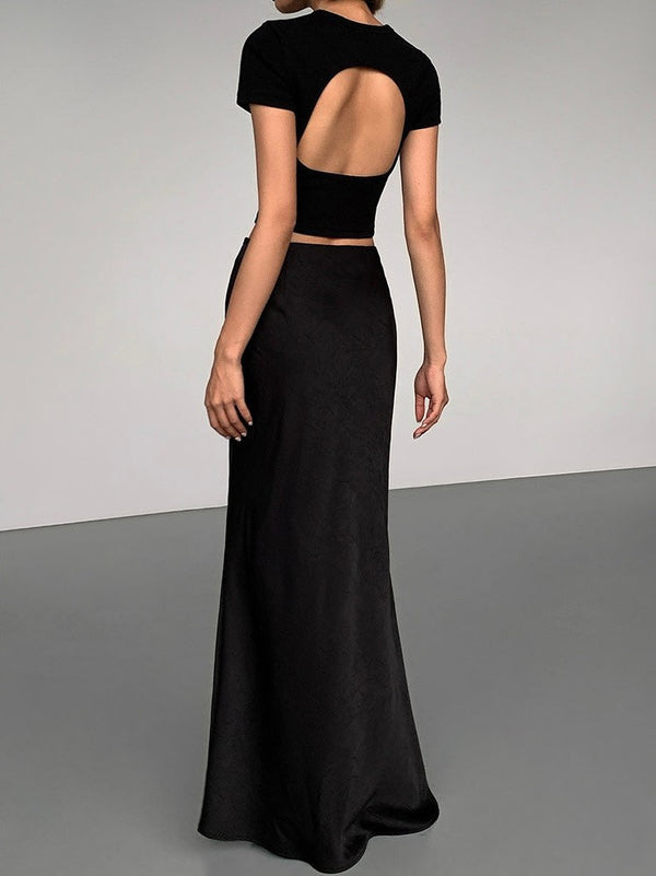 High Waist Fishtail Long Skirt