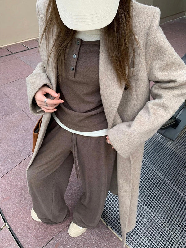 Two-piece Contrast Color Knitted Sweater