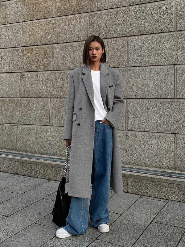Woolen Mid-length Coat