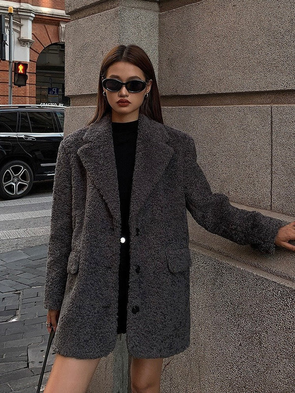 Gray Lazy Fur Jacket