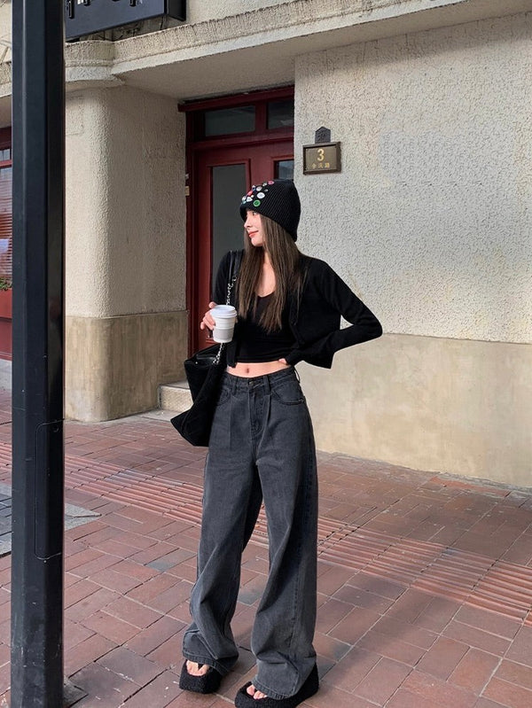 Black Straight Jeans