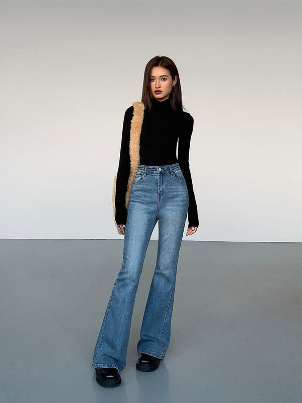 High Collar Slim Fit Knit