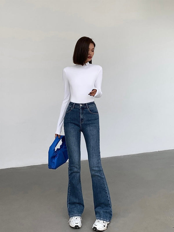 Half-high Collar Slim-fit Knitted Sweater