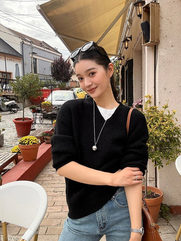 V-neck Pullover Sweater
