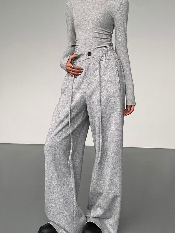 Strap Wide Leg Sweatpants