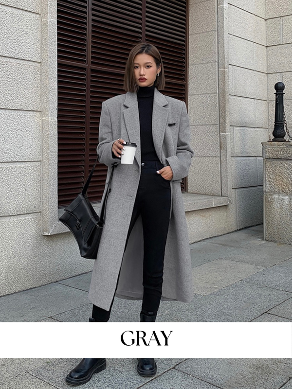 Woolen Mid-length Coat