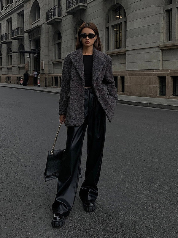 Gray Lazy Fur Jacket