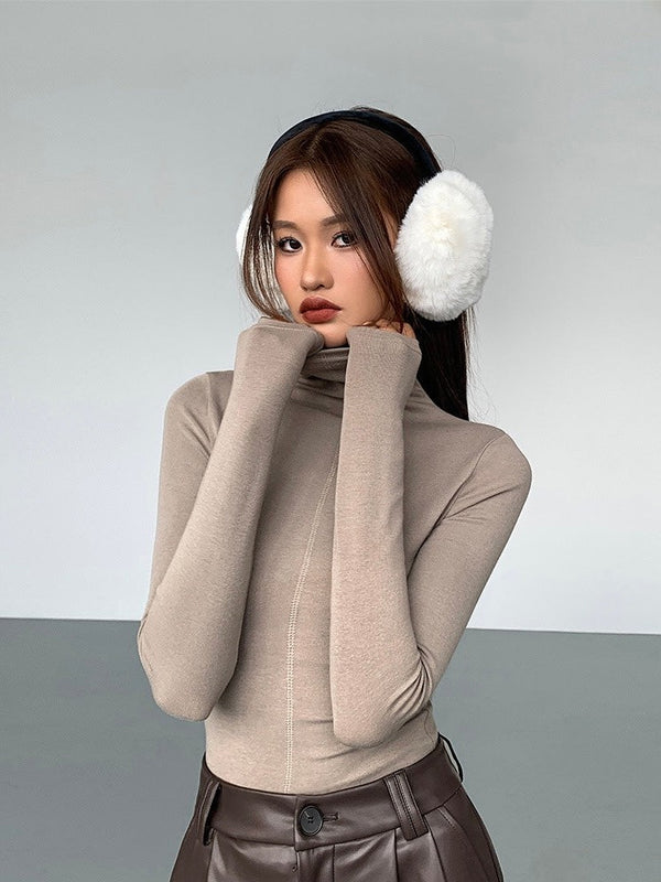 High Collar Slim Fit Knit