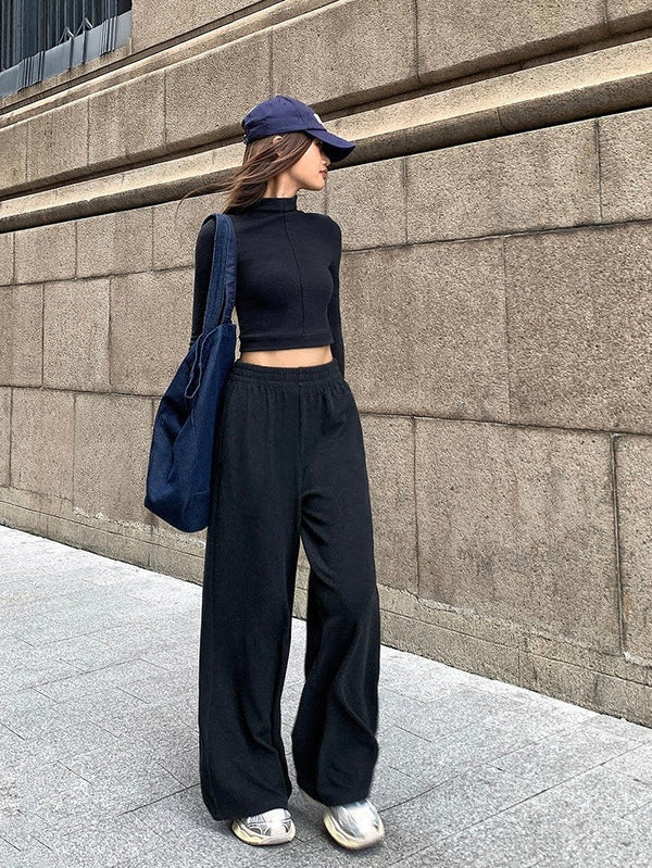Elastic Wide Leg Sweatpants