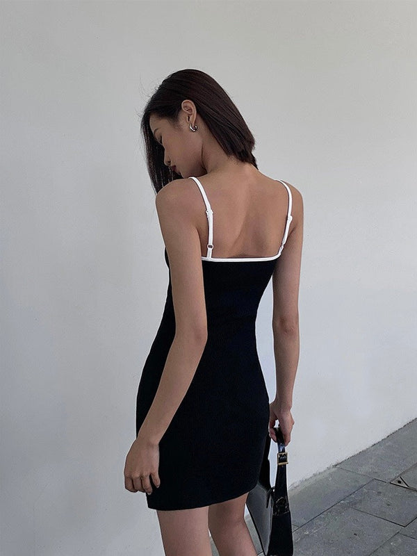 Suspender Knitted Short Dress