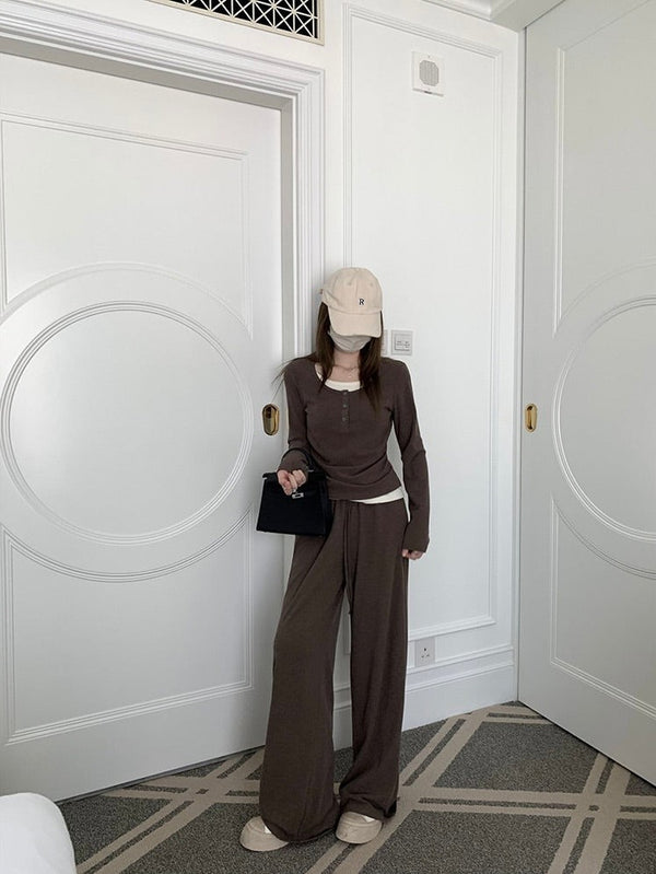 Two-piece Contrast Color Knitted Sweater