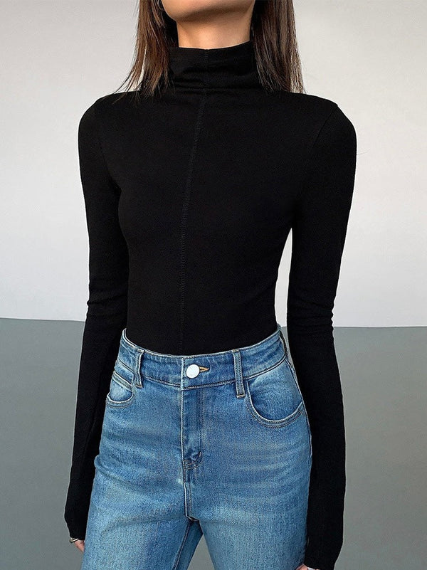 High Collar Slim Fit Knit