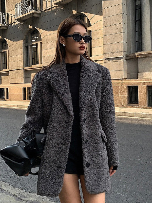 Gray Lazy Fur Jacket