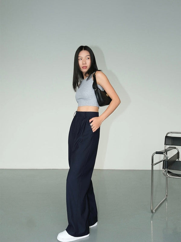 High Waist Straight Pants