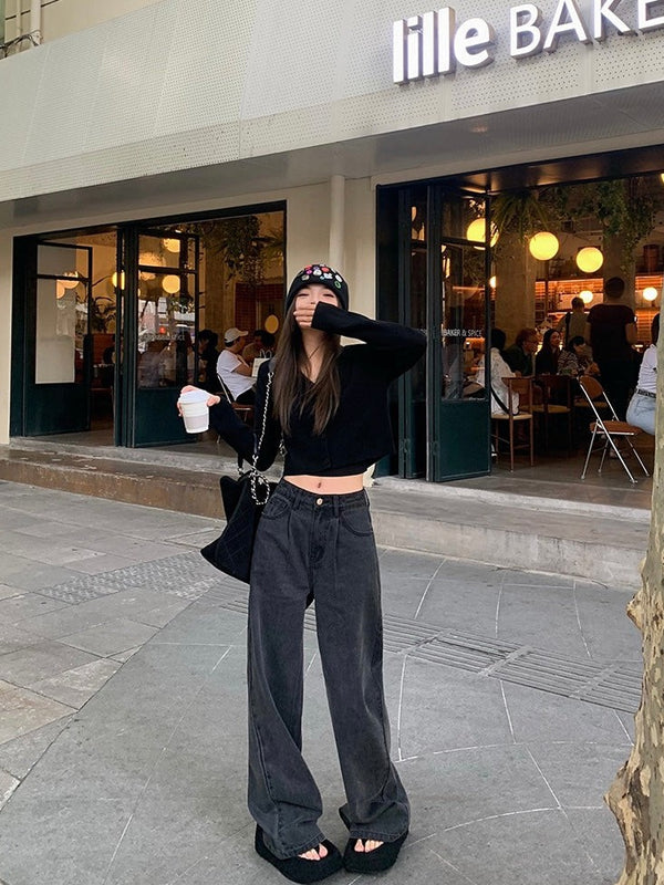Black Straight Jeans