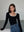 Contrast Square Collar Knit T-shirt