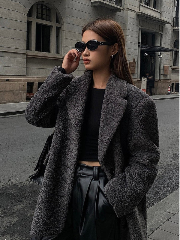 Gray Lazy Fur Jacket