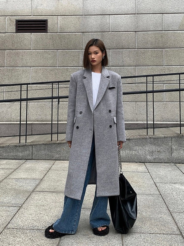 Woolen Mid-length Coat