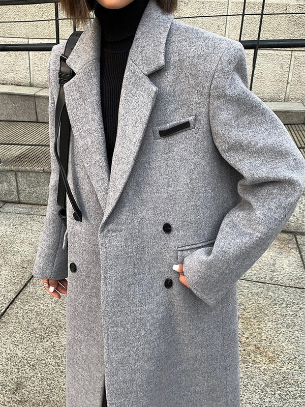 Woolen Mid-length Coat