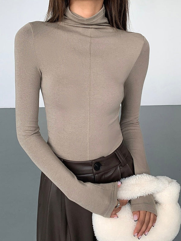 High Collar Slim Fit Knit