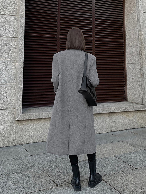 Woolen Mid-length Coat